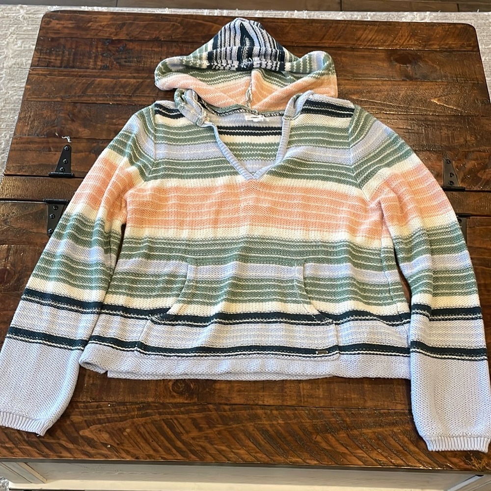 O'Neill Multicolor Striped V-Neck Sweater